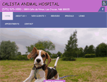 Tablet Screenshot of calistaanimalhospital.com
